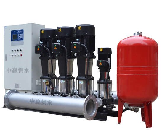 變頻恒壓供水系統主要由PLC、變頻器、觸摸屏、壓力變送器、動力及控制線路以及泵組組成